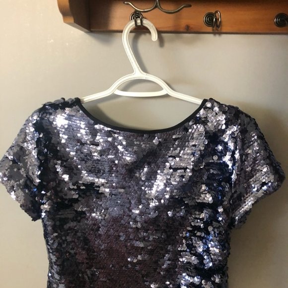 Anthropologie leifsdottir blue sequin top medium - Picture 8 of 8